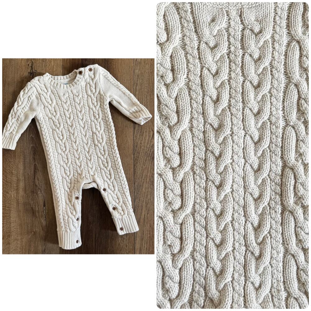 babyGap Cable-Knit Sweater One Piece in Cream